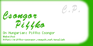 csongor piffko business card